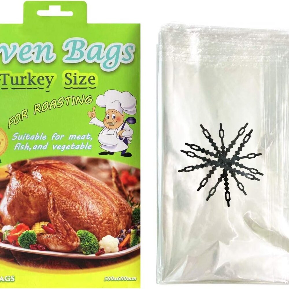15 Counts Large Turkey Oven Bags for Cooking - Meat Roasting Safe for Fish, Vege